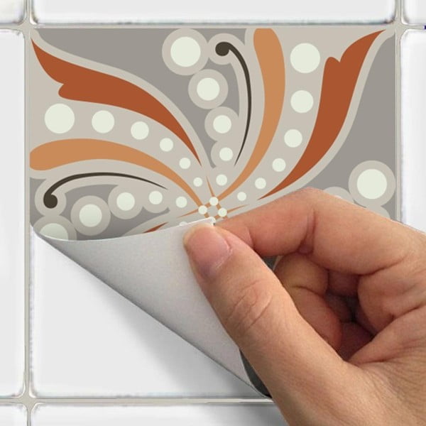 30 sieninių lipdukų rinkinys Ambiance Wall Decal Cement Tiles Bali, 15 x 15 cm-image-3