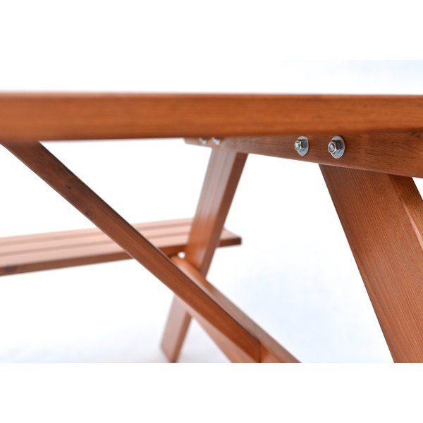 Sodo valgomojo komplektas iš medienos masyvo tamsiai rudos spalvos 4 žmonėms Piknic – Rojaplast-image-3