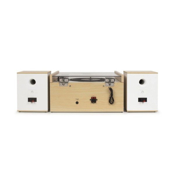 Baltos ir smėlio spalvos patefonas Crosley Switch II Natural-image-3