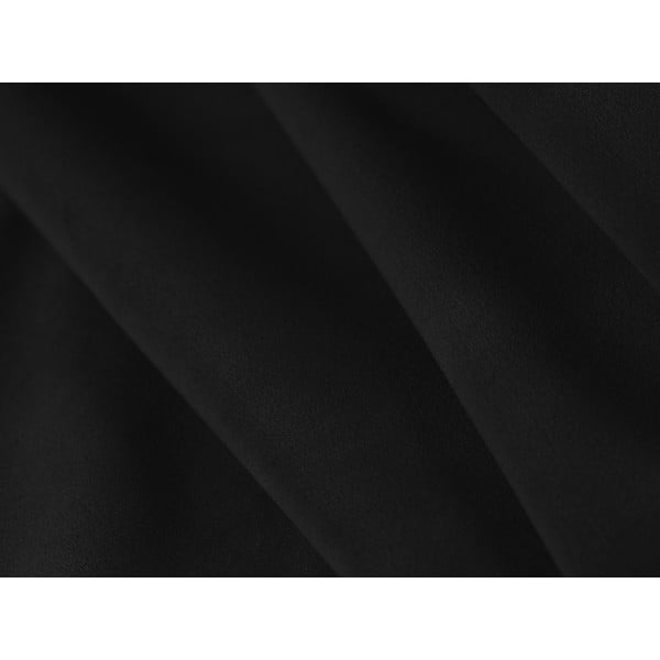 Juodos spalvos iš velveto kampinė sofa (su kairiuoju kampu/„U“ formos) Paolo – Milo Casa-image-4