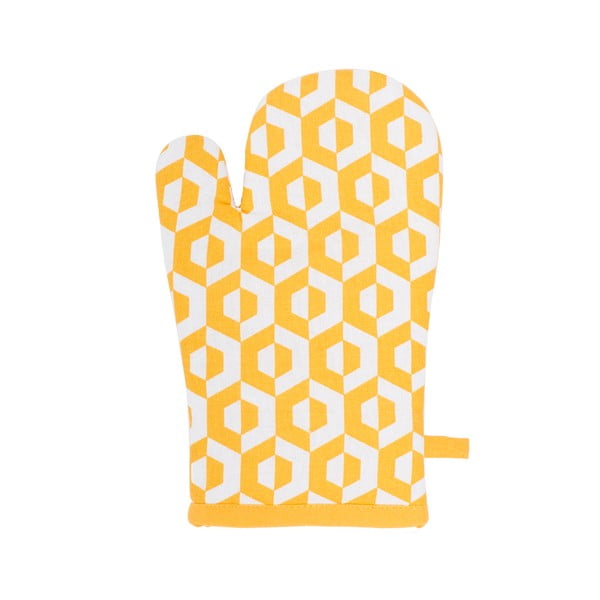 Geltonos spalvos medvilninės pirštinės Tiseco Home Studio Hexagon