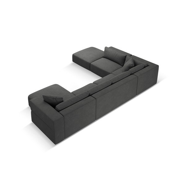 Kampinė sofa tamsiai pilkos spalvos (su kairiuoju kampu/„U“ formos) Esther – Milo Casa-image-3