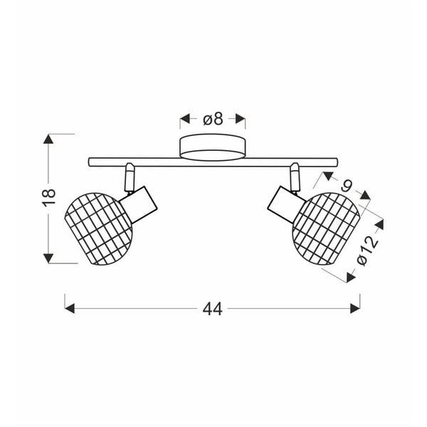 Lubinis šviestuvas juodos spalvos/kreminės spalvos ø 12 cm su metaliniu gaubtu/su rotango gaubtu Tajga – Candellux Lighting-image-3