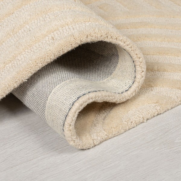 Smėlio spalvos vilnonis kilimas Flair Rugs Zen Garden, 160 x 230 cm-image-3