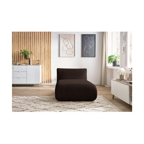 Tamsiai rudas velvetinis sofos modulis Lecomte - Bobochic Paris-image-1