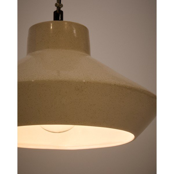 Smėlio spalvos kabantis šviestuvas ø 31 cm su keramikiniu gaubtu Portol – Kave Home-image-3