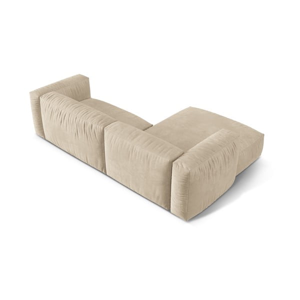 Smėlio spalvos iš velveto modulinė kampinė sofa (su kairiuoju kampu/su gultu) Martina – Micadoni -image-4