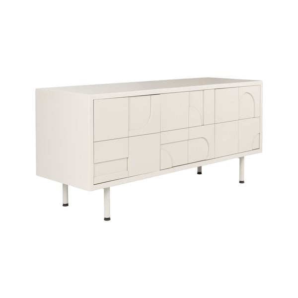 Šviesiai pilkos spalvos šoninė spintelė 55x120x40 cm Funk – White Label-image-2