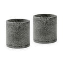 2 tamsiai pilkų gėlių vazonų rinkinys Bonami Selection Terrazzo, ø 26 cm