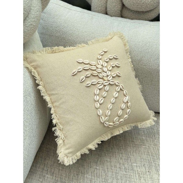 Iš medvilnės dekoratyvinis pagalvės užvalkalas 43x43 cm Seashells – Mioli Decor-image-1