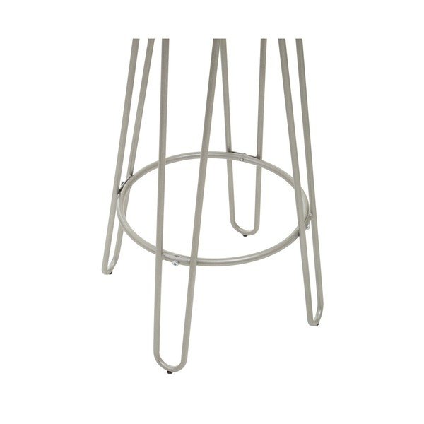 Sidabrinės spalvos/natūralios spalvos iš guobos masyvo baro taburetė (sėdynės aukštis 75 cm) District – Premier Housewares-image-4