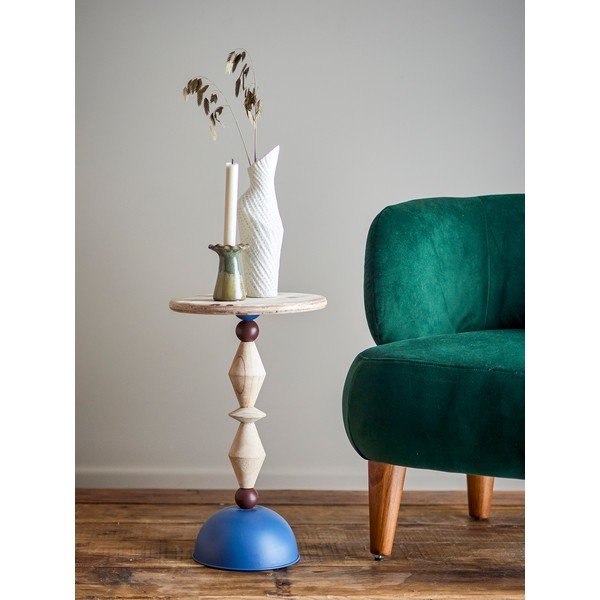 Iš kėnio masyvo apvalios formos šoninis stalas ø 30 cm Mannelli – Bloomingville-image-1