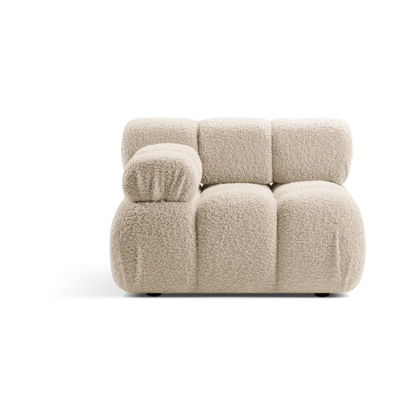 Iš boucle modulinė sofos dalis smėlio spalvos (su kairiuoju kampu) Bellis – Micadoni Home
