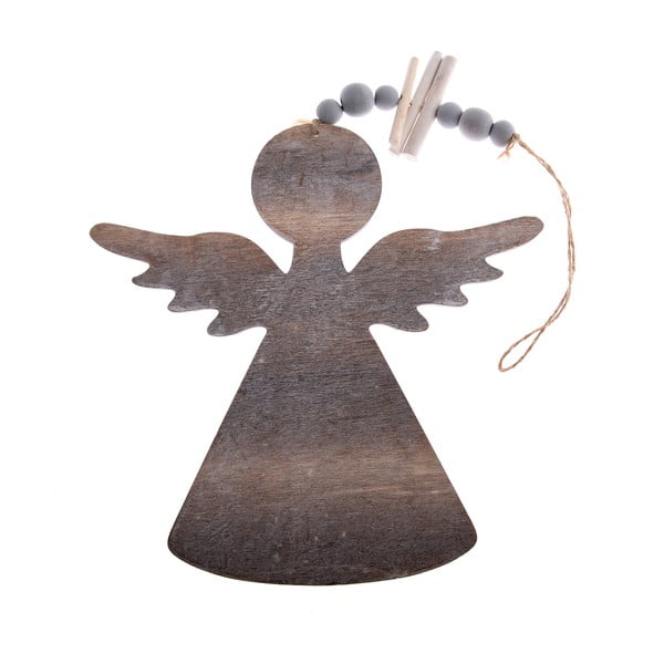 Medinis pakabinamas angelo Dakls formos papuošalas, 20,5 cm ilgio