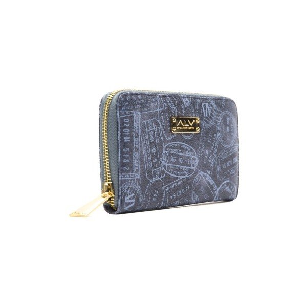 Mėlyna odinė moteriška piniginė Alviero Martini Denim-image-3