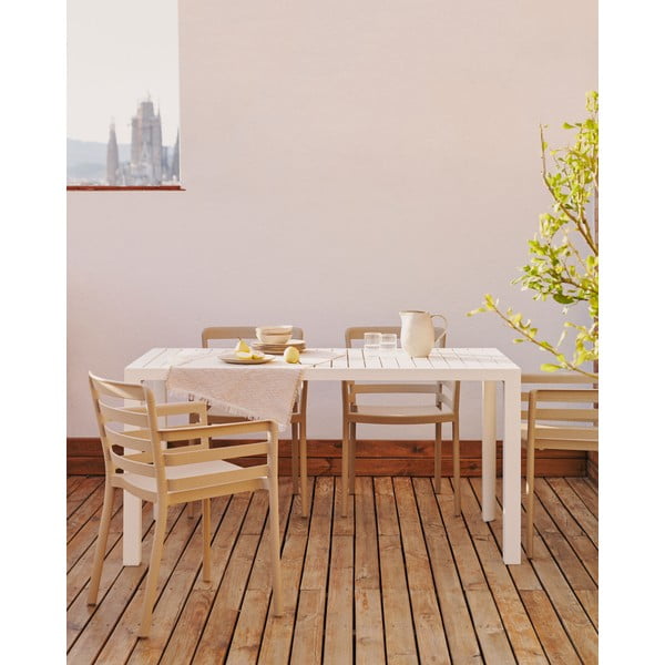 Iš aliuminio sodo valgomojo stalas 77x150 cm Culip – Kave Home-image-1