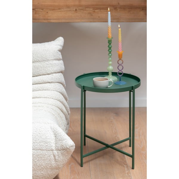 Iš metalo apvalios formos šoninis stalas ø 40 cm Meseta  – Leitmotiv-image-1