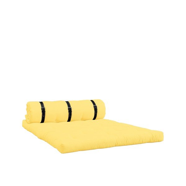 Kintama sofa su baltais dygsniuotos odos dirželiais "Karup Buckle Up Amarillo-image-4