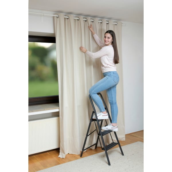 Juodos kopėčios Weko Compact, aukštis 114,5 cm-image-1