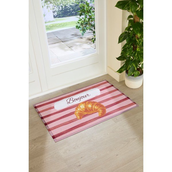 Iš PVC grindų kilimėlis 40x70 cm  Croissant Bonjour – Artsy Doormats-image-3