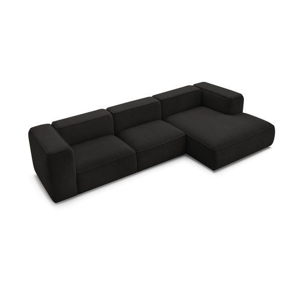 Iš boucle kampinė sofa juodos spalvos (su dešiniuoju kampu) Zephyr – Bobochic Paris-image-4