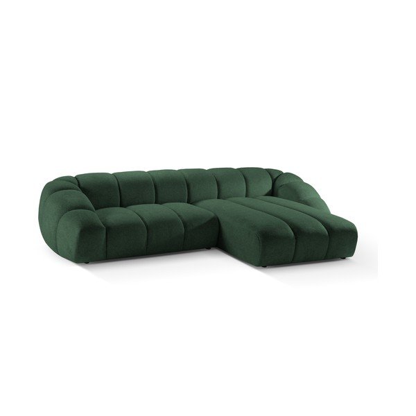 Kampinė sofa žalios spalvos (su dešiniuoju kampu) Diana – Micadoni -image-2
