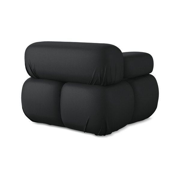 Juodos spalvos iš dirbtinės odos modulinė sofos dalis (su kairiuoju kampu) Lokua – Makamii-image-4