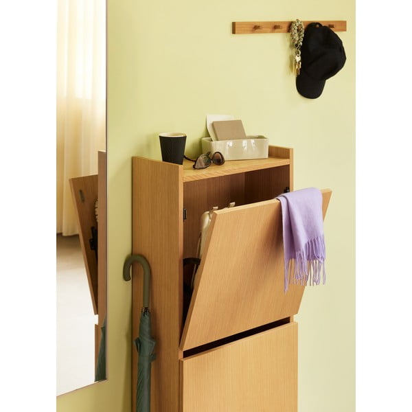 Sieninė lentyna natūralios spalvos iš ąžuolo 60 cm Cosplay – Hübsch-image-1