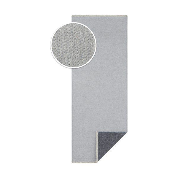 Pilkas dvipusis kilimas Hanse Home Duo, 80 x 300 cm-image-4