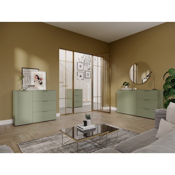 Žalios spalvos matinis spintelė 68x98x40 cm Savoca – Germania-image-1