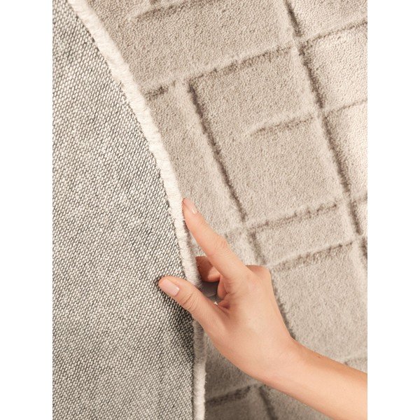 Smėlio spalvos iš vilnos apvalios formos kilimas ø 160 cm Kenso – Villeroy&Boch-image-4