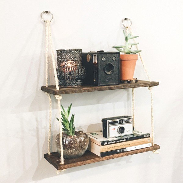 Medinė pakabinama lentyna Stringy-image-1