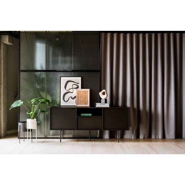 Juodos spalvos TV spintelė 180x79x50 cm Bau – noo.ma-image-1