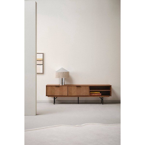 Tamsios natūralios spalvos TV spintelė iš riešutmedžio 180x51x40 cm Duvberg – Jotex-image-1