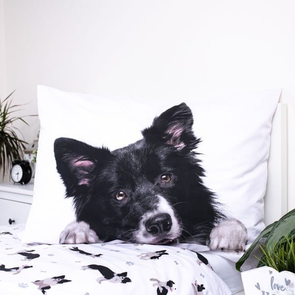 Iš medvilnės viengulė vaikiška patalynė 140x200 cm Border Collie – Jerry Fabrics-image-4