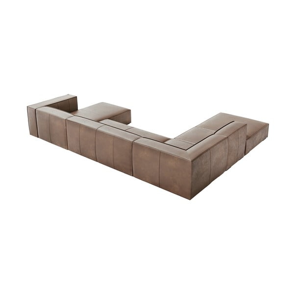Šviesiai ruda odinė kampinė sofa (kairysis kampas) Madame - Windsor & Co Sofas-image-4