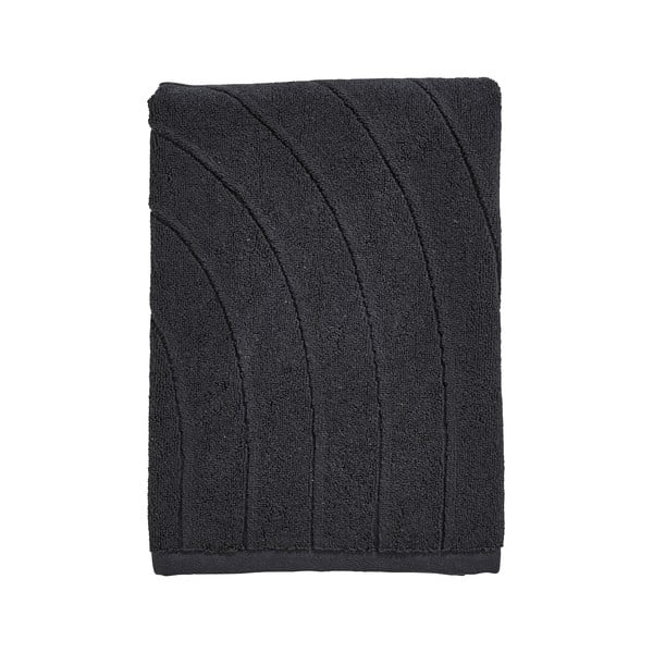 Iš frote audinio iš medvilnės vonios rankšluostis juodos spalvos 70x140 cm Time – Zone