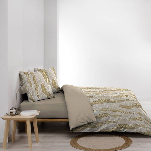 Ochros spalvos iš mikropluošto dvigulė/itin ilga patalynė 240x220 cm Kim – douceur d'intérieur-image-1
