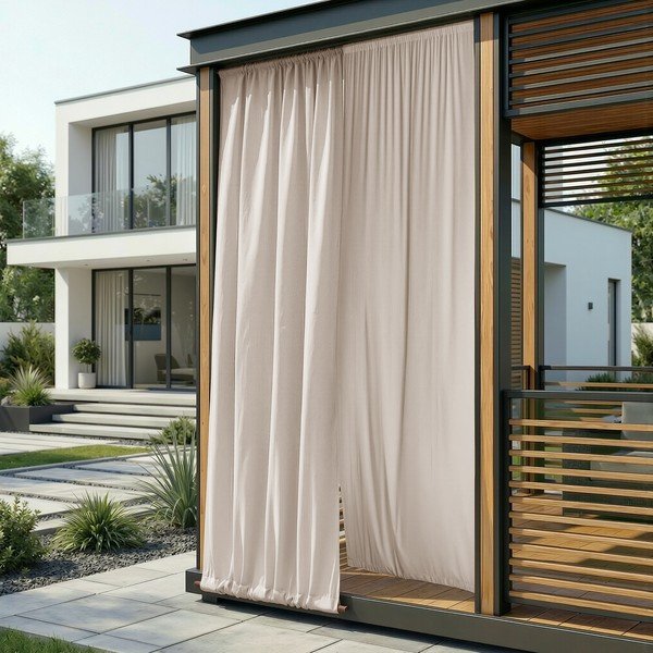 Kreminės spalvos pritemdymas (dalinis užtemimas)/lauko užuolaida Calisto – Filumi