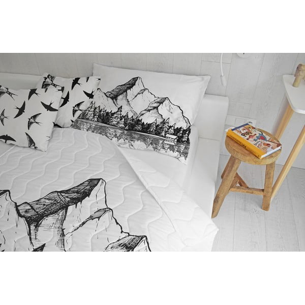 Iš satino medvilnės dygsniuota antklodė ir pagalvės užvalkalas komplekte 140x200 cm – Butter Kings-image-1