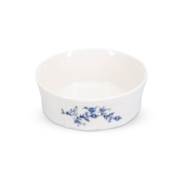 Baltos spalvos/mėlynos spalvos iš porceliano  mažas dubuo 410 ml Retro – BonBistro-image-3