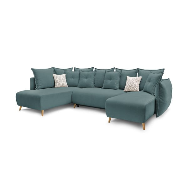 Sulankstoma kampinė sofa turkio spalvos (su kairiuoju kampu/„U“ formos) Nessa – Bobochic Paris-image-3
