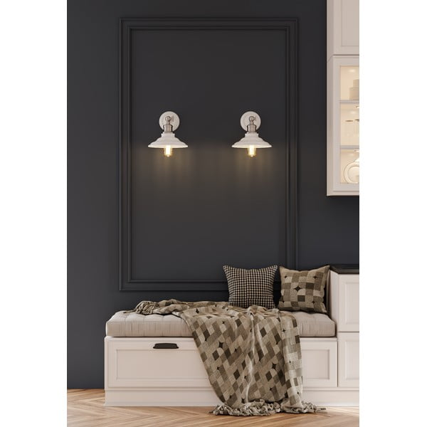 Sieninė lempa baltos spalvos ø 21 cm Loret – GTV-image-1