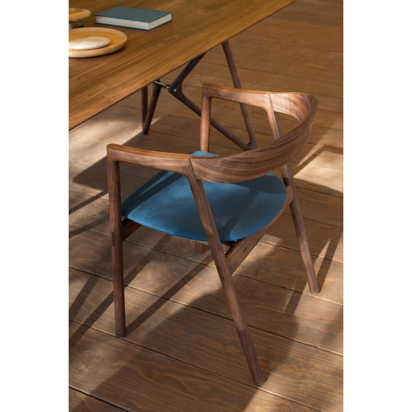 Mėlynos spalvos/rudos spalvos valgomojo kėdė Muna – Gazzda-image-3