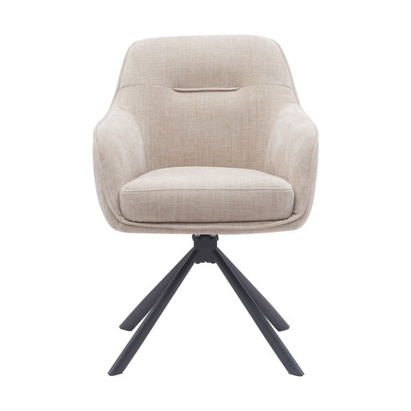 Kreminės spalvos iš audinio valgomojo kėdžių komplektas 2 vnt. Avola – Unique Furniture-image-1
