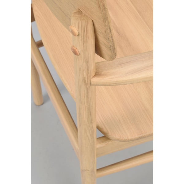 Iš ąžuolo masyvo valgomojo kėdė natūralios spalvos Maidstone – Rowico-image-4