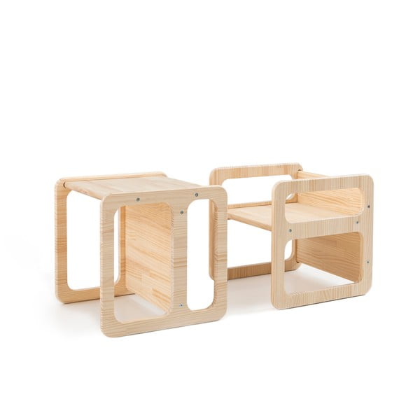 2 vaikiškos kėdutės iš pušies medienos Montessori - Little Nice Things
