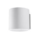 Baltos spalvos sieninė lempa ø 10 cm Roda – Sollux