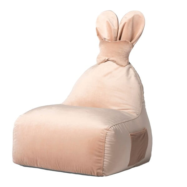 Šviesiai rožinės spalvos vaikiškas sėdmaišis Funny Bunny – The Brooklyn Kids