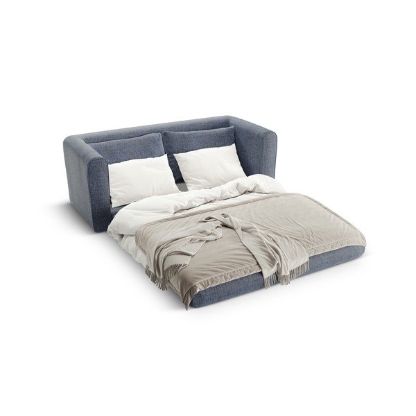 Pilkai mėlynos spalvos sulankstoma sofa 158 cm Lido – Micadoni -image-1